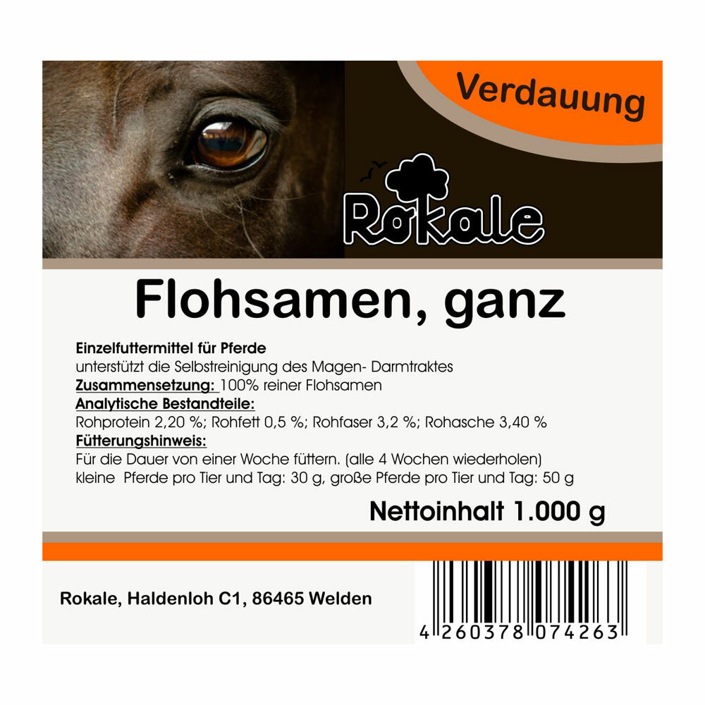 Rokale Flohsamen ganz